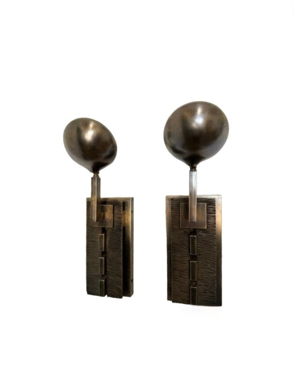 Pair of Limited Edition Bronze Sconces