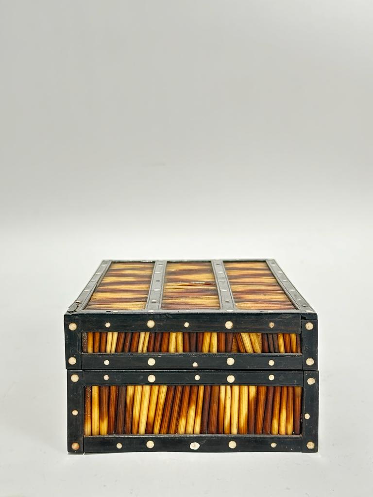 Highly Decorative Porcupine Quill Box