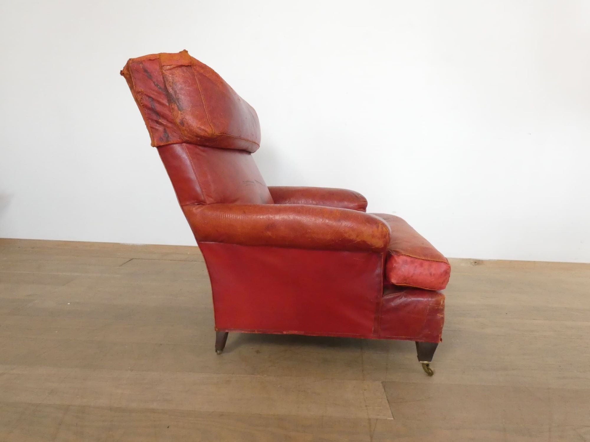 19th Century English Leather Arm Chair