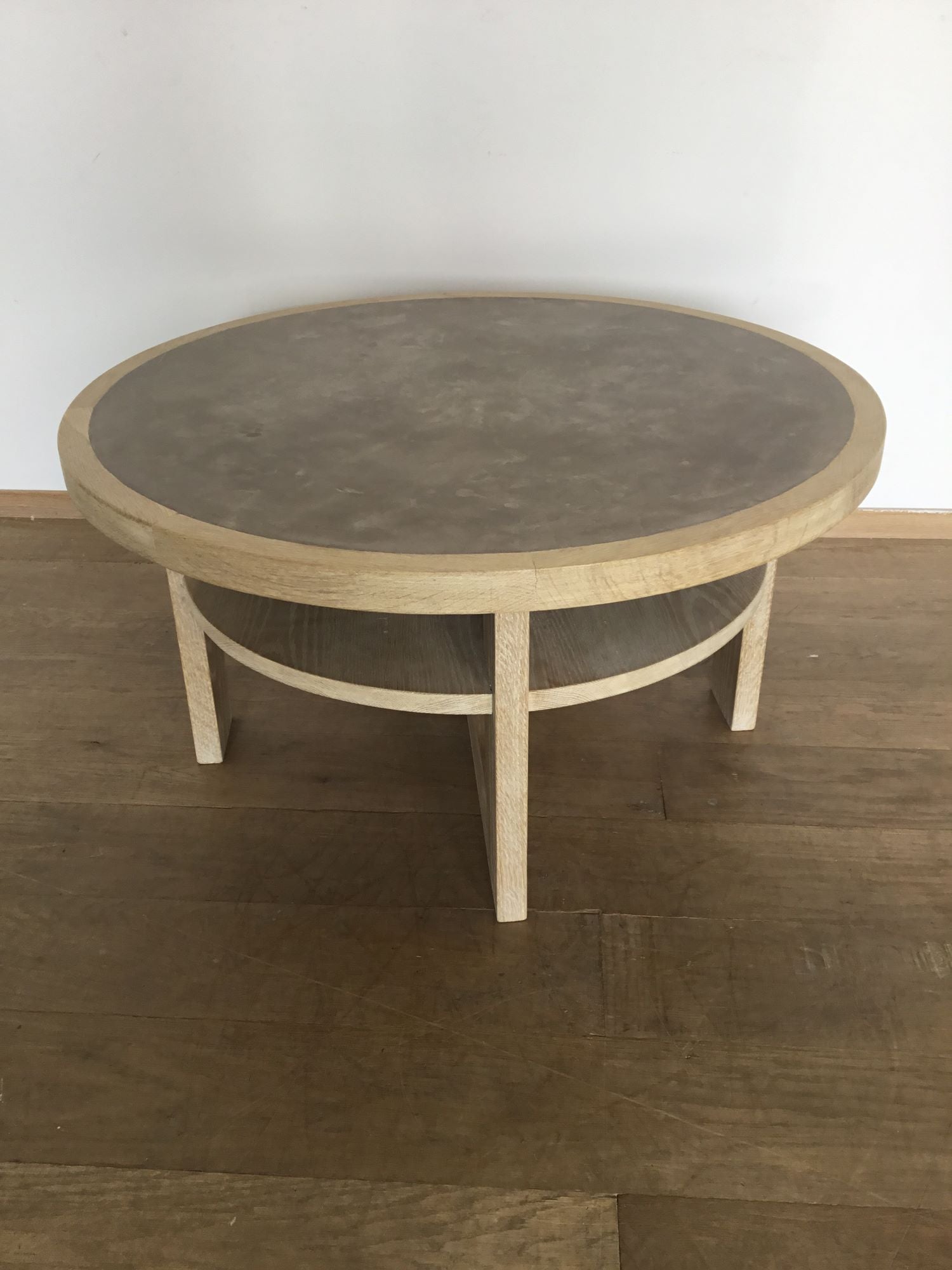 Lucca Studio Dubin Oak and Cement Top Coffee Table