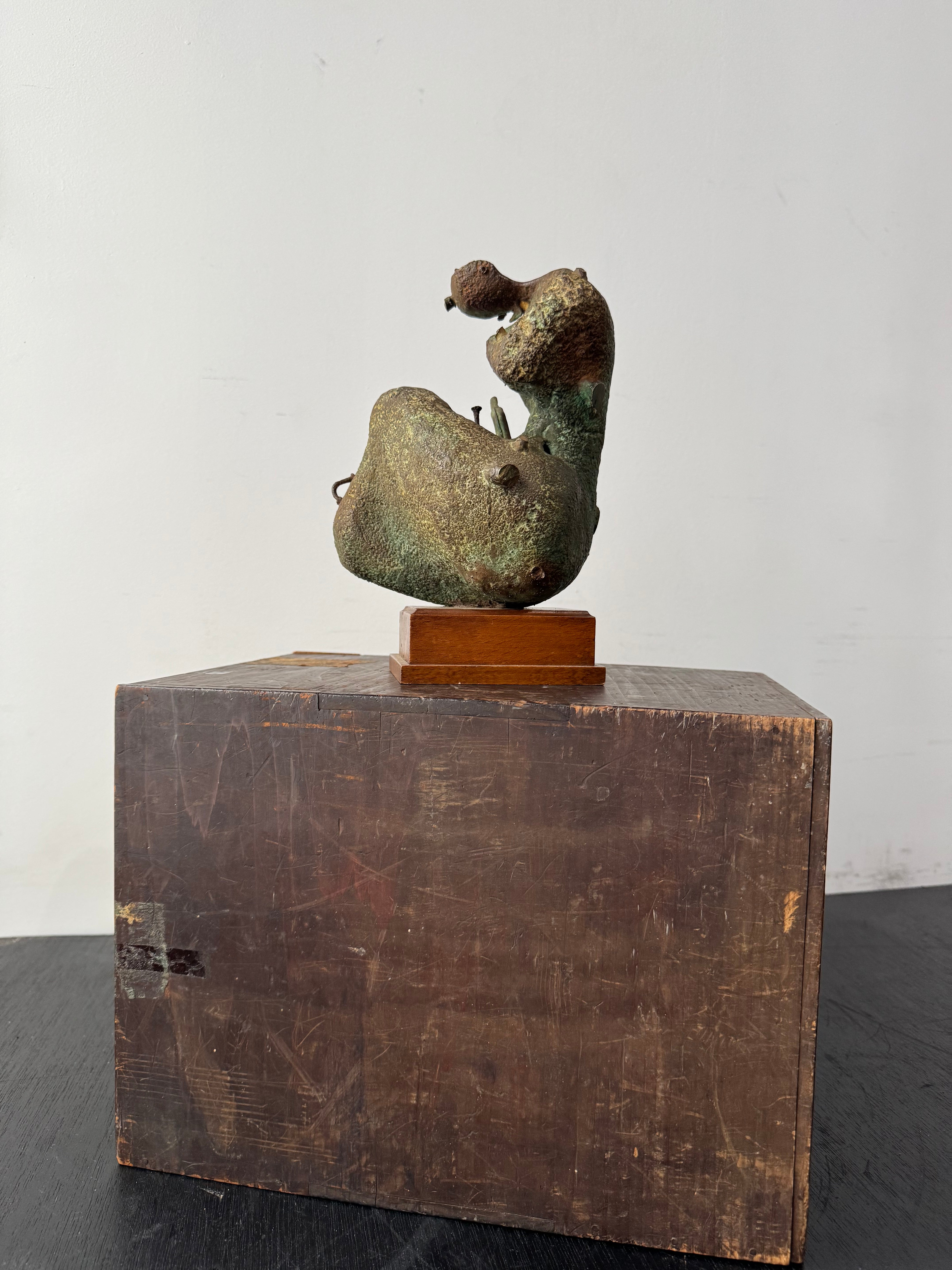 Spanish Mid Century Bronze Brutalist Sculpture