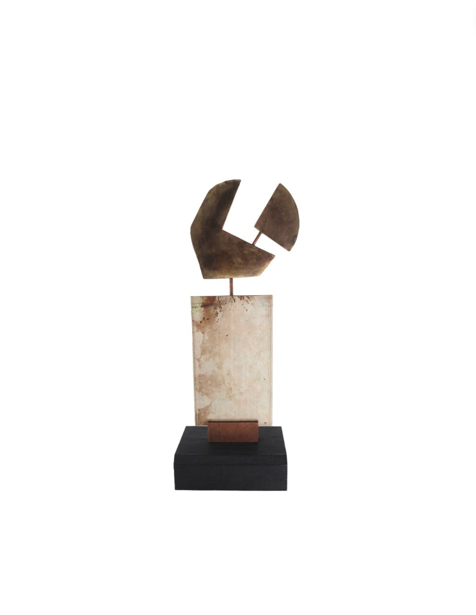 Limited Edition Mixed Metals Modernist Sculpture