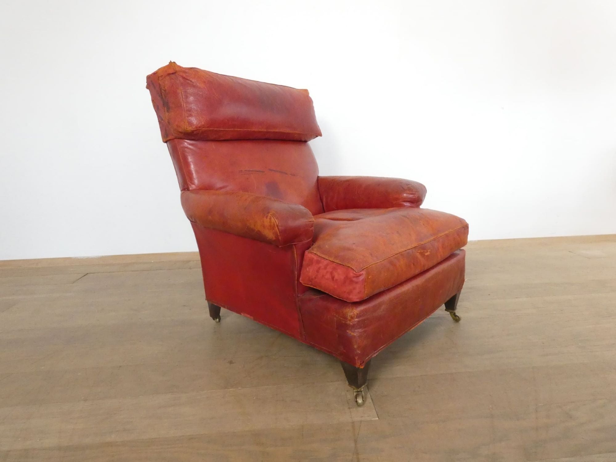 19th Century English Leather Arm Chair