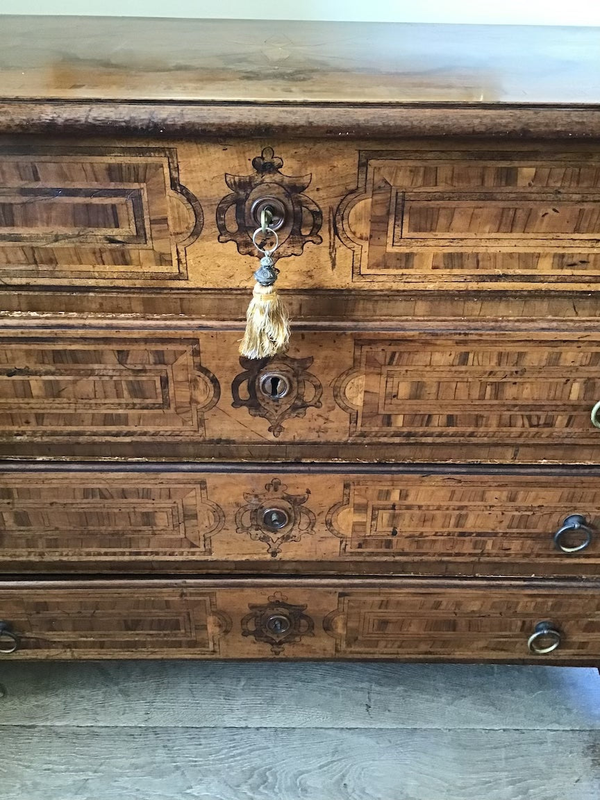 Early 18th Century Spanish Baroque Walnut Commode