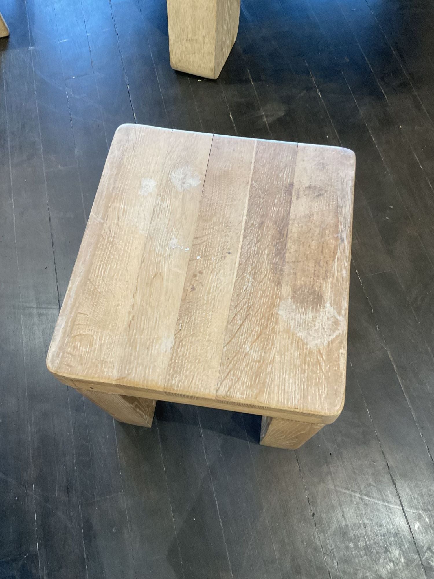 1940's French Cerused Oak Side Table