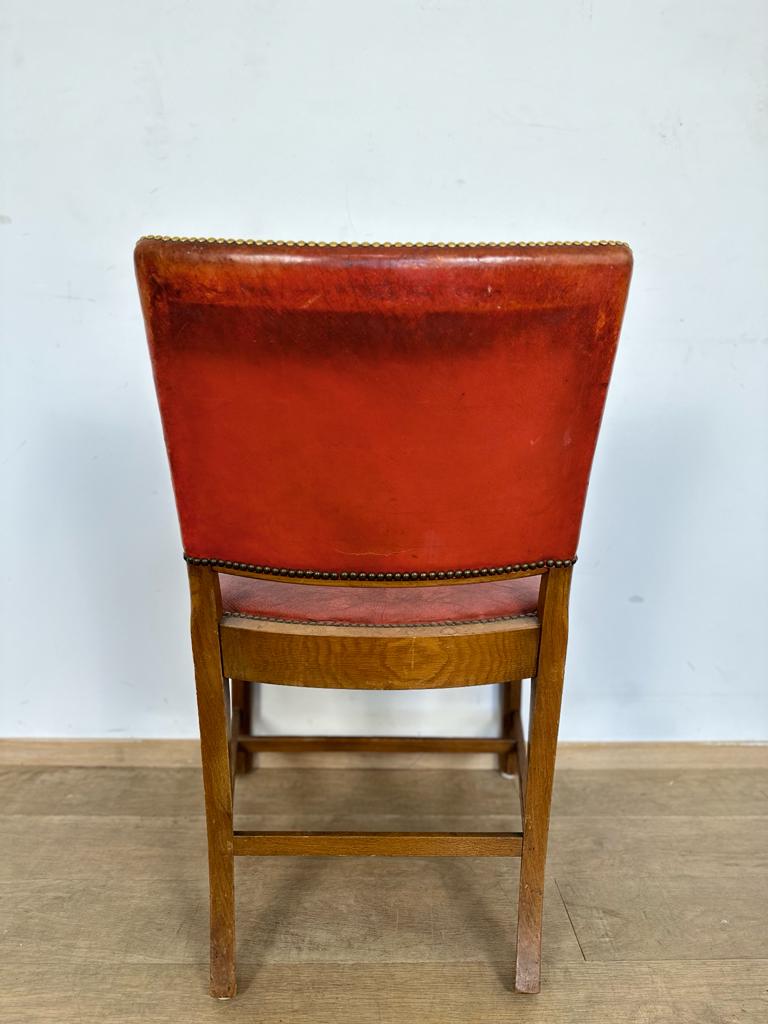 Early Set of (4) Fritz Hansen Vintage Leather Dining Chairs