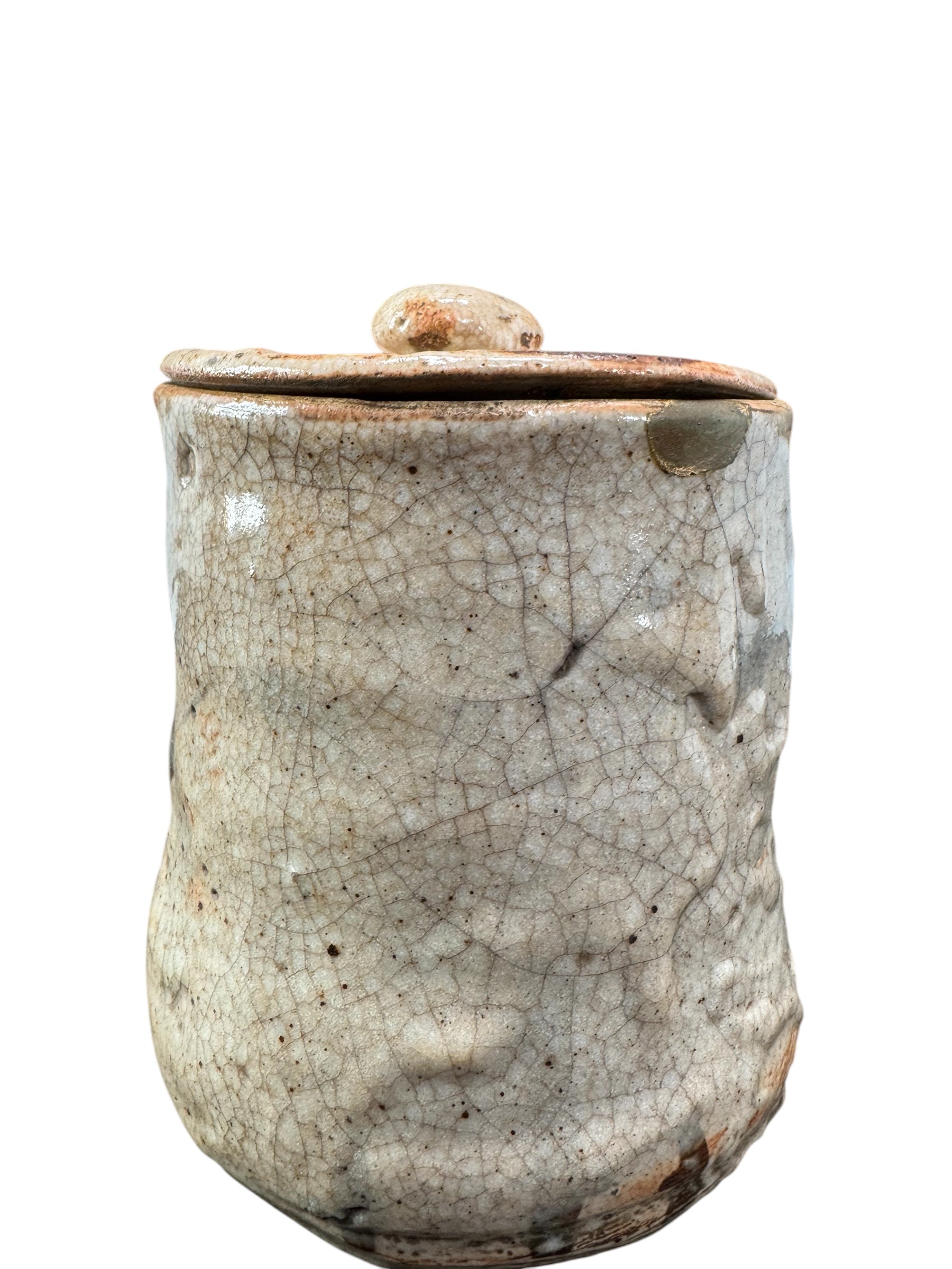 Antique Japanese Hagi Ware Mizusashi (water jar)