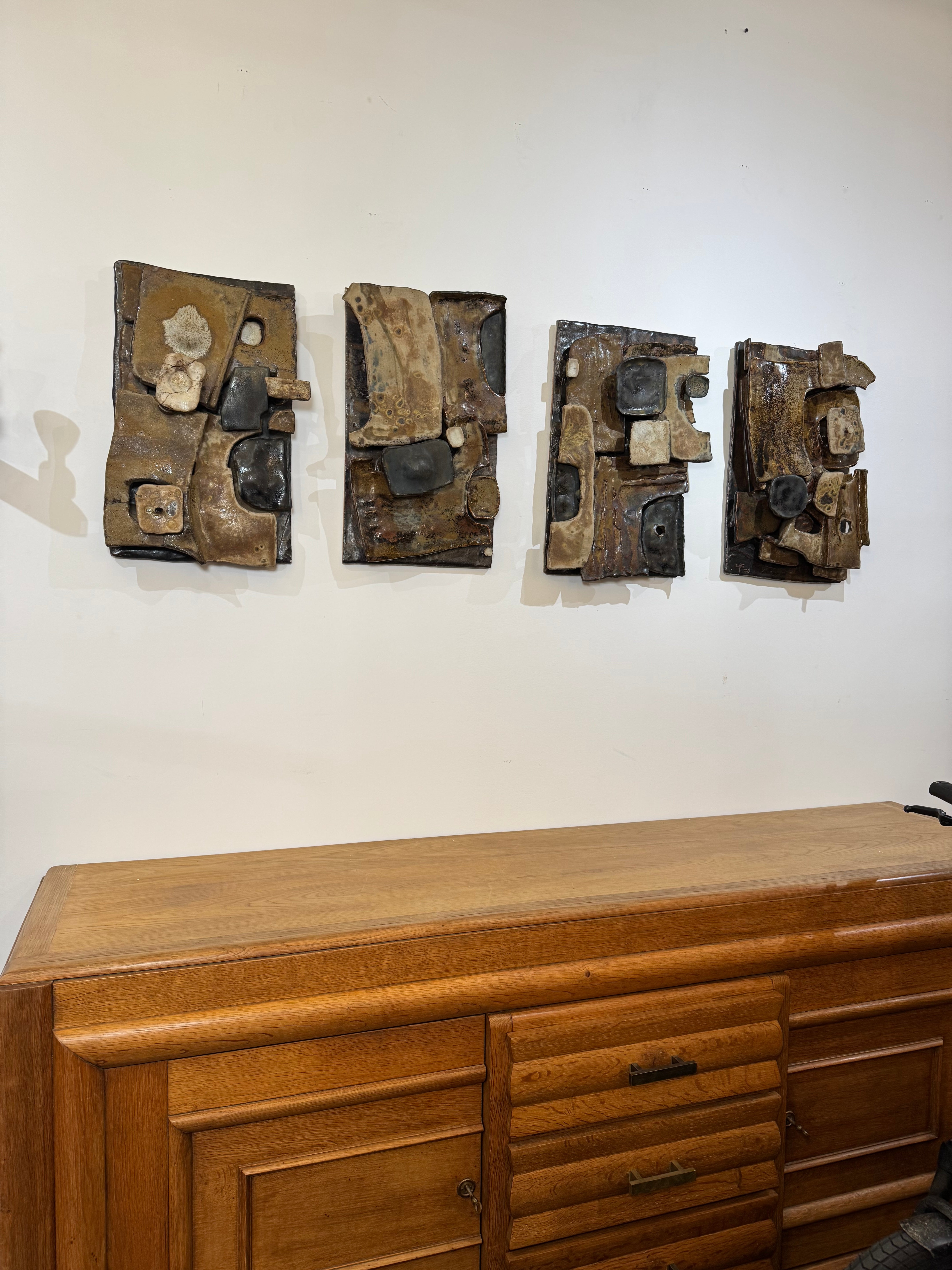 Exceptional Ceramic Wall Sculpture, Italy 1960