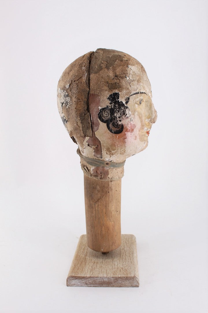 19th Century English Papier Mache Head