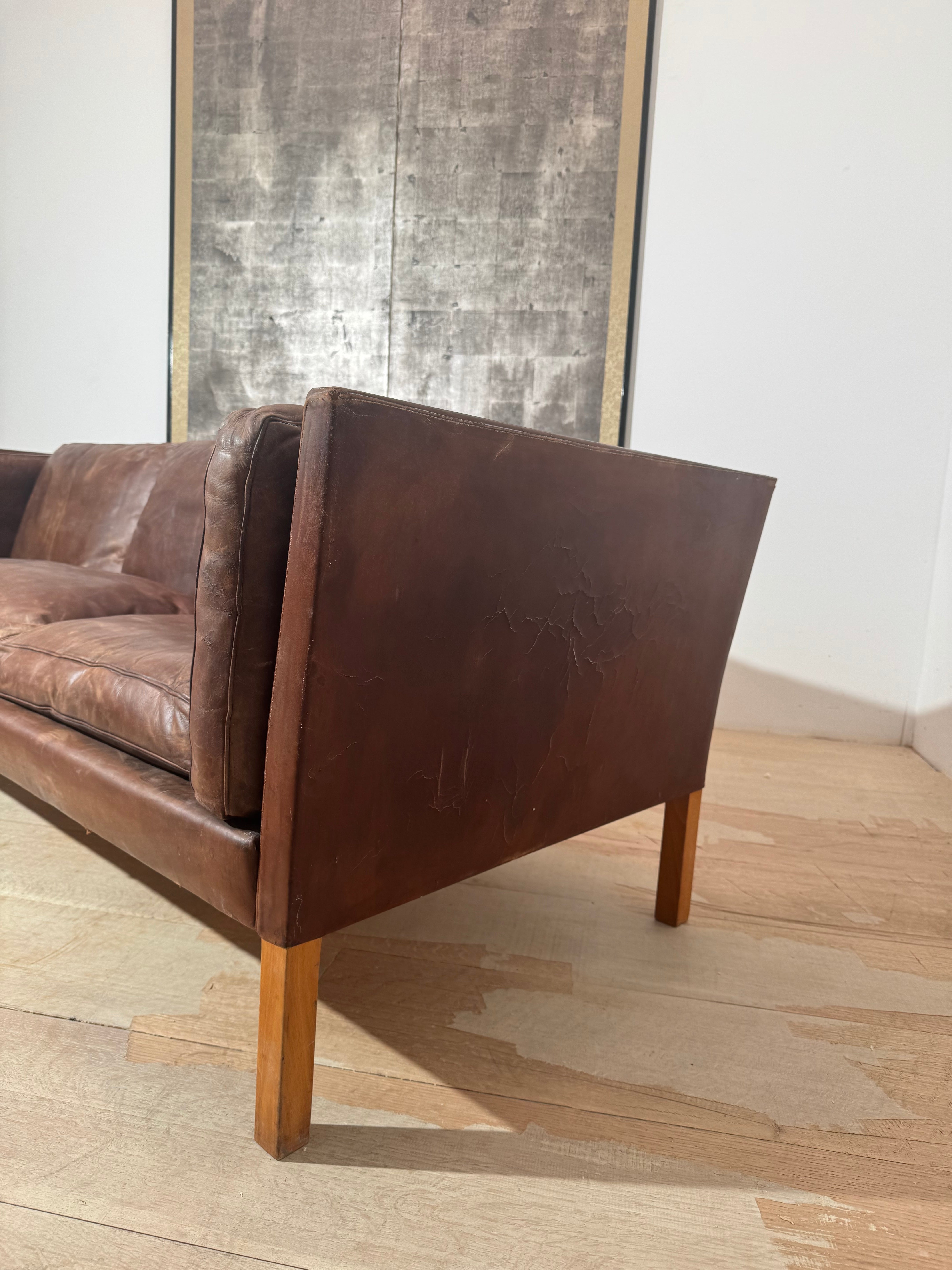 Orignal Fabulous Chocolate Brown Leather Sofa