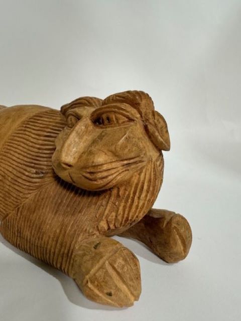 Fantastic Danish Carved Wood Cat