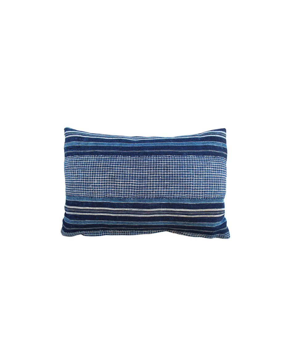 Antique African Indigo Stripe Pillow