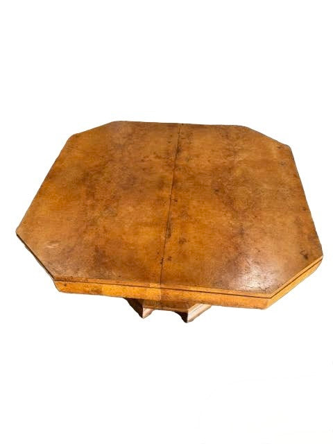 1940's French Burl Octagonal Center Table