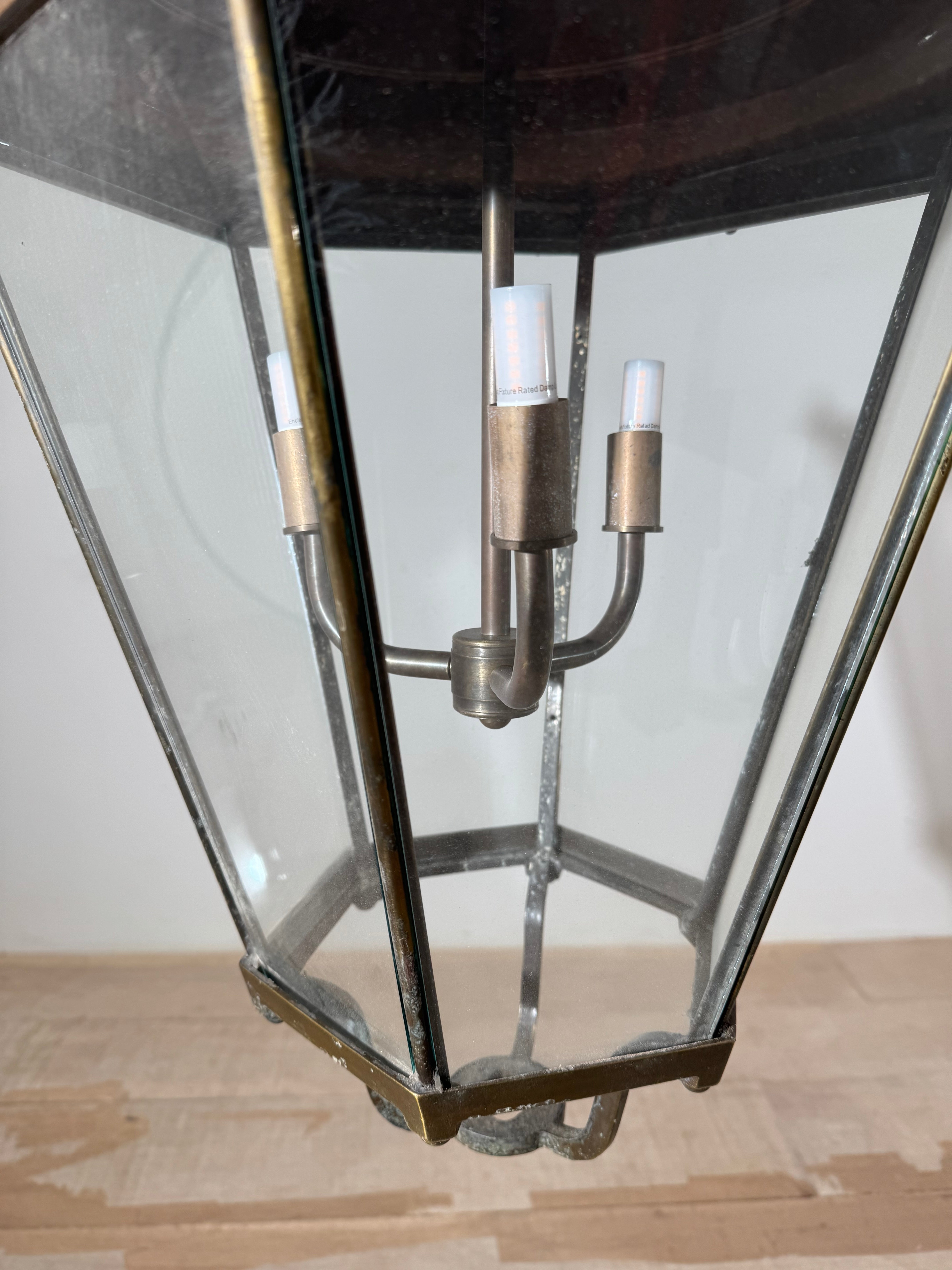 English 19c Copper Lantern