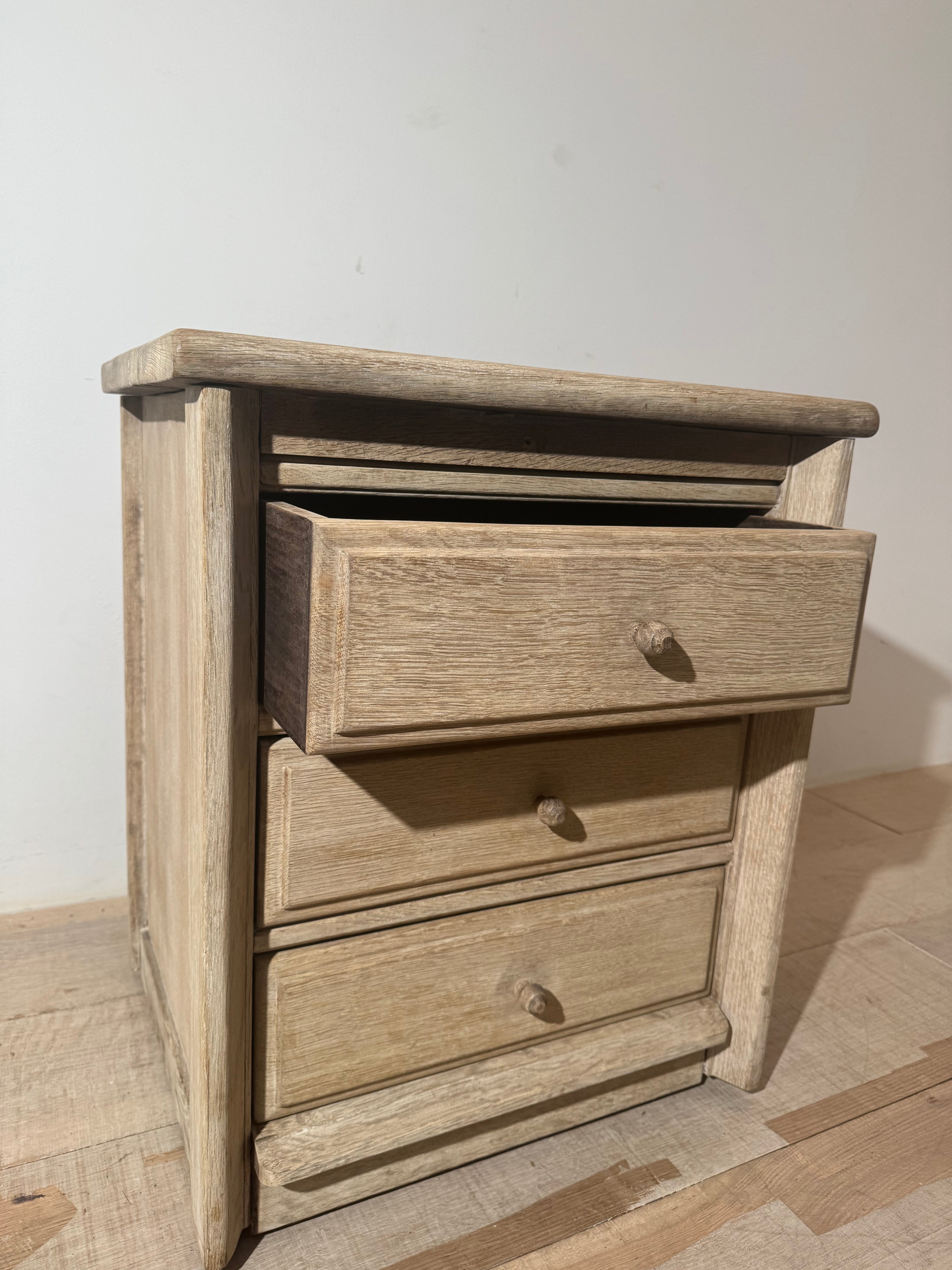 Vintage French 1950's Oak Chest of Drawers