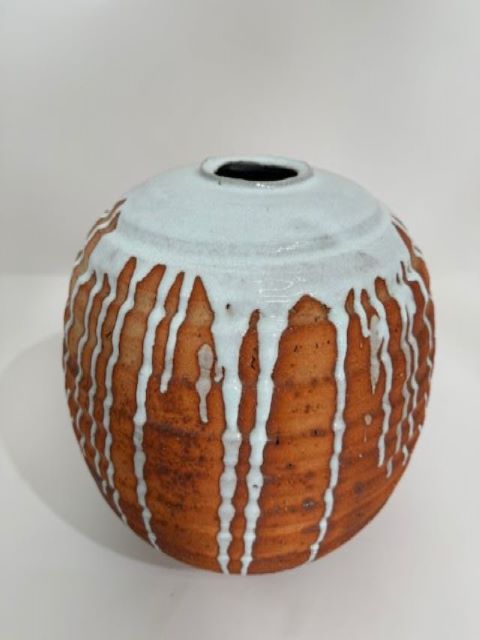 Japanese Hagi Yaki Large Ceramic Vase with Documents