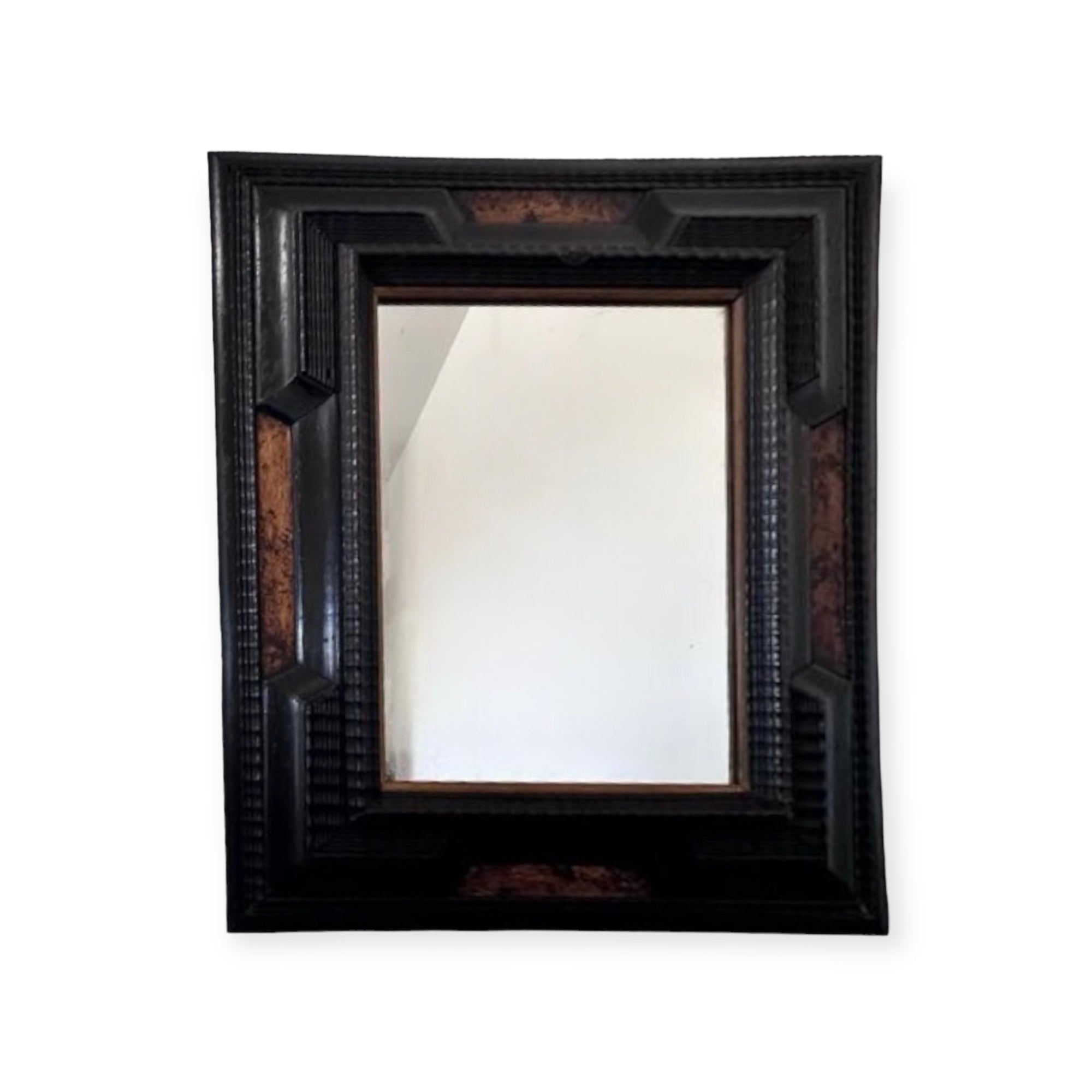 Dutch Ebonized and Burl Mirror