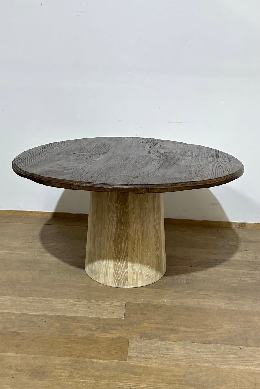 Limited Edition Round 18th Century Walnut Top Dining Table