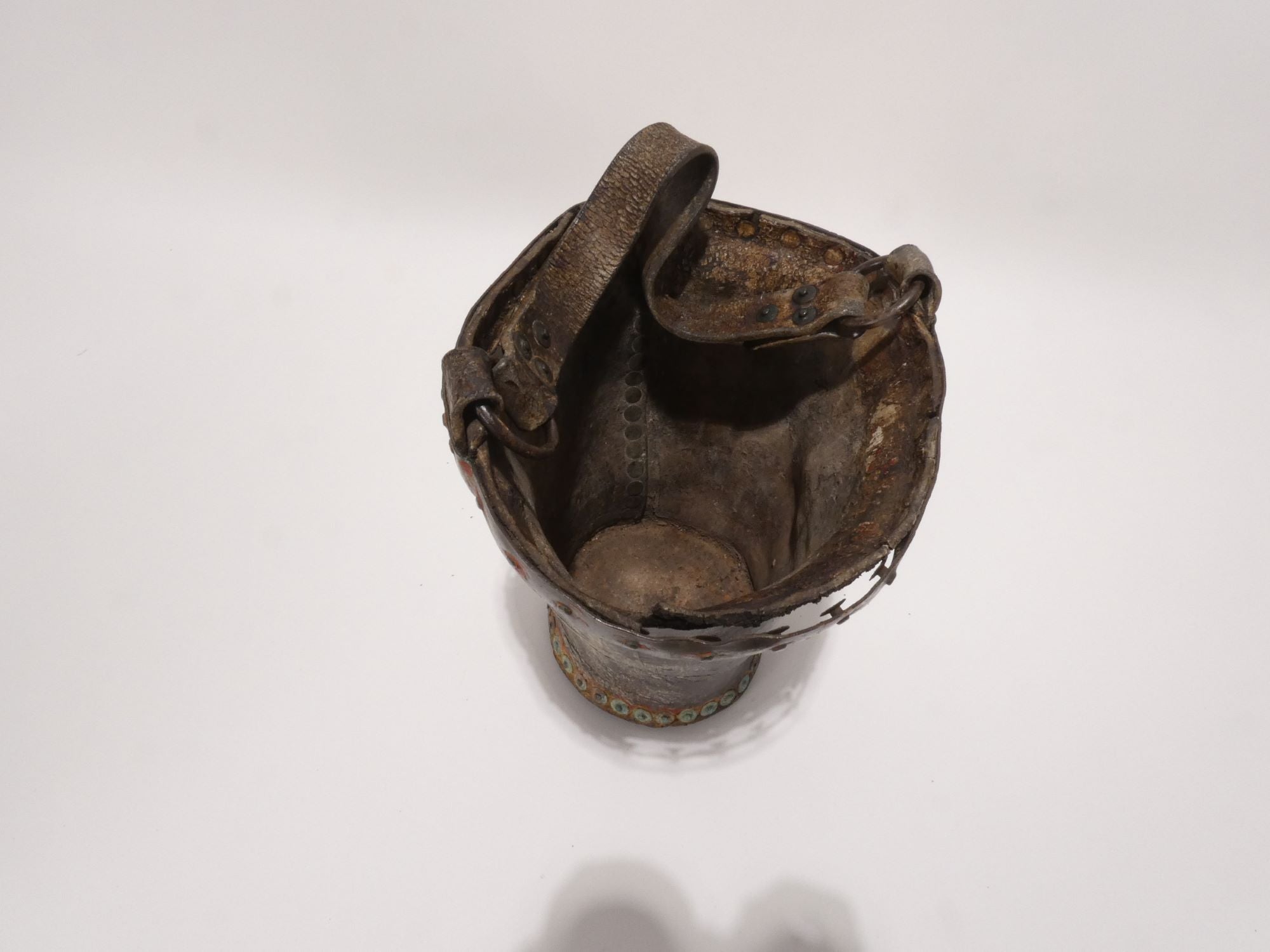 19th Century Leather and Metal Fire Pail