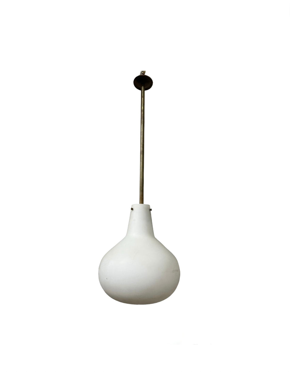 Danish Mid Century Opaline Glass Pendant