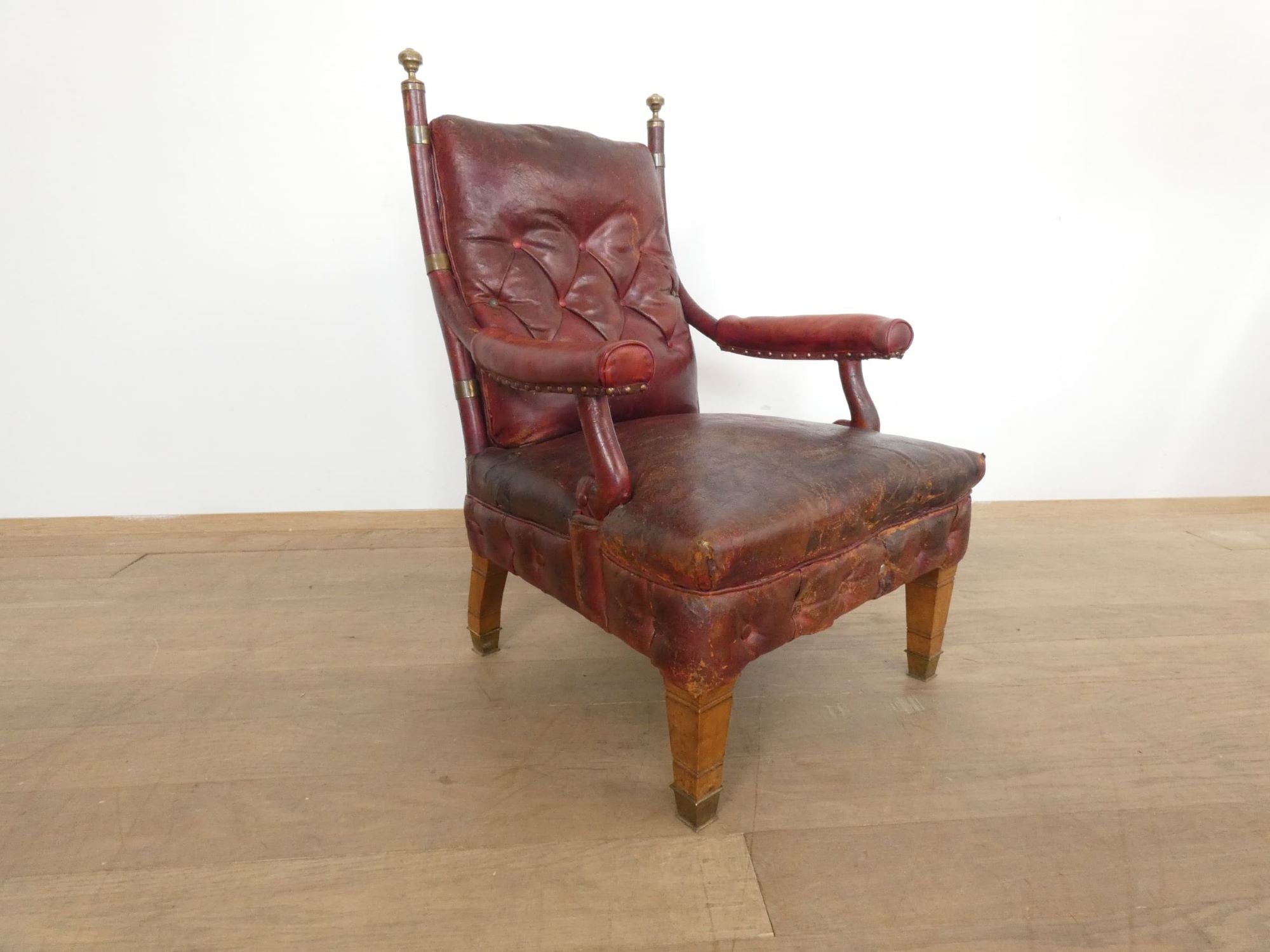 19th Century English Leather Chair