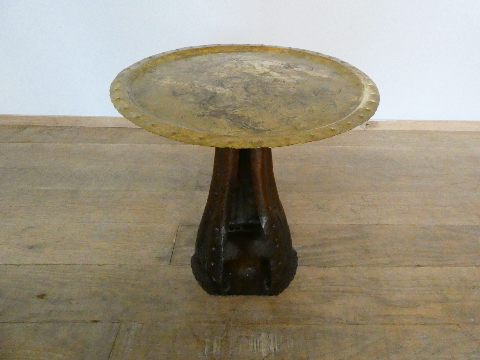 French Industrial Metals Side Table