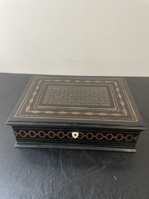 English Copper Inlay Box