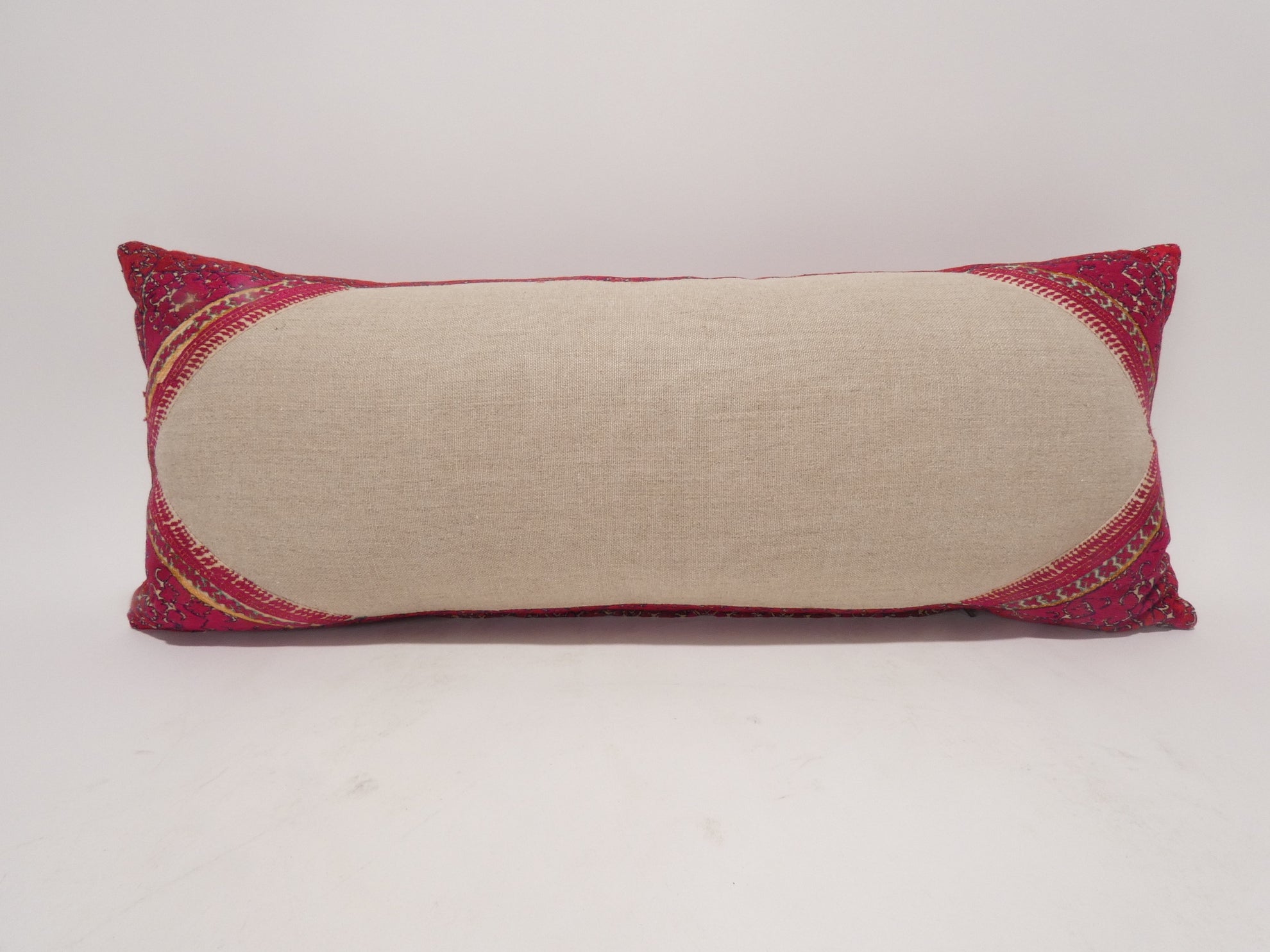 Rare 19th Century Embroidery Textile Pillow