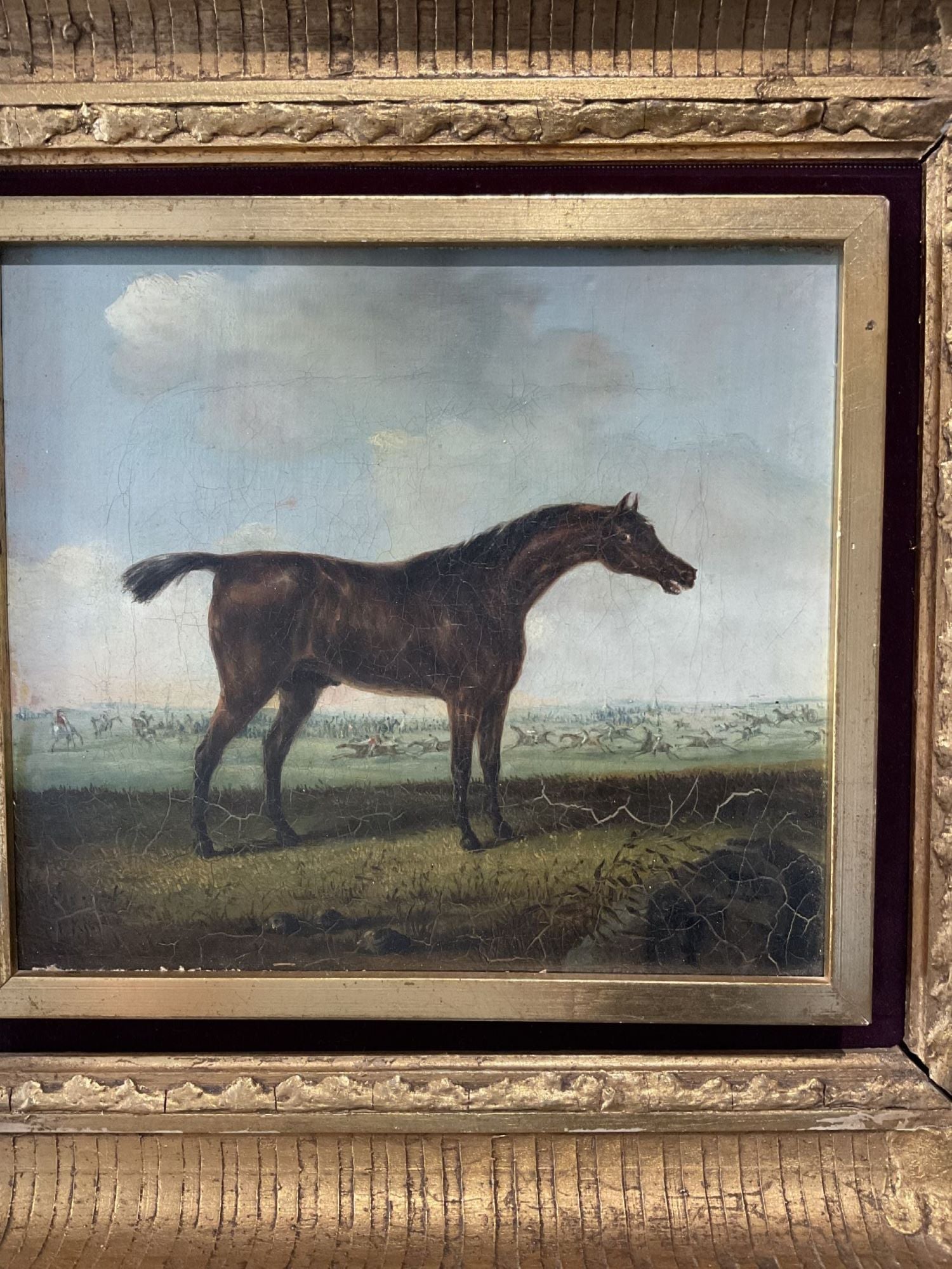 Danish 19th Century Painting Portrait of a Horse