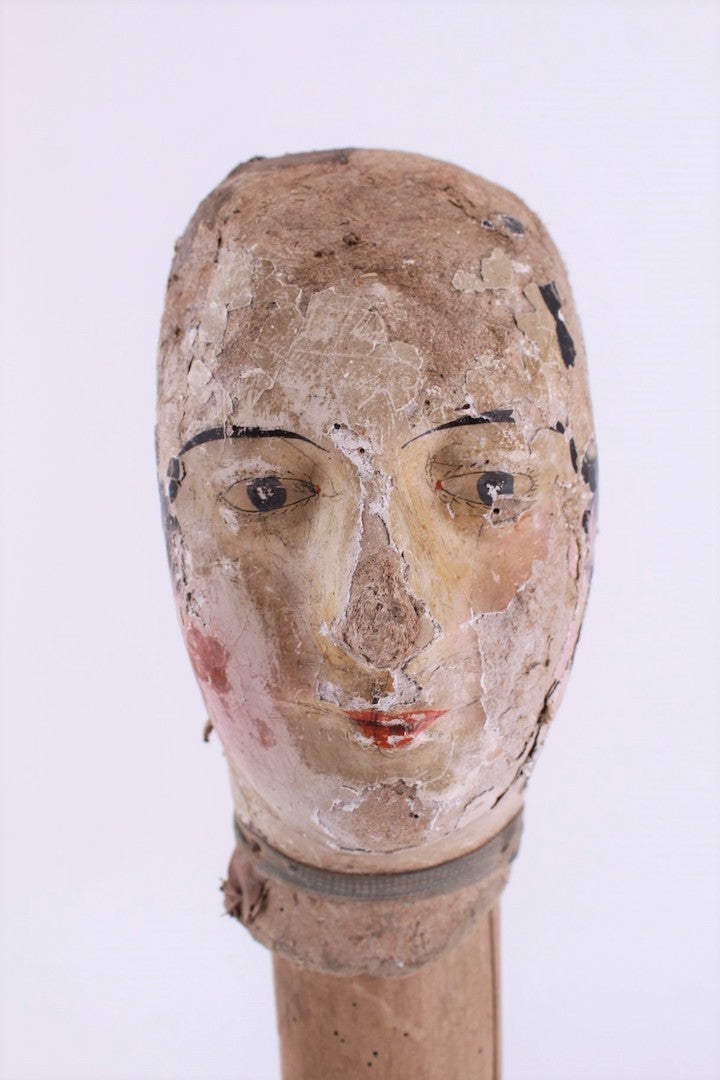 19th Century English Papier Mache Head