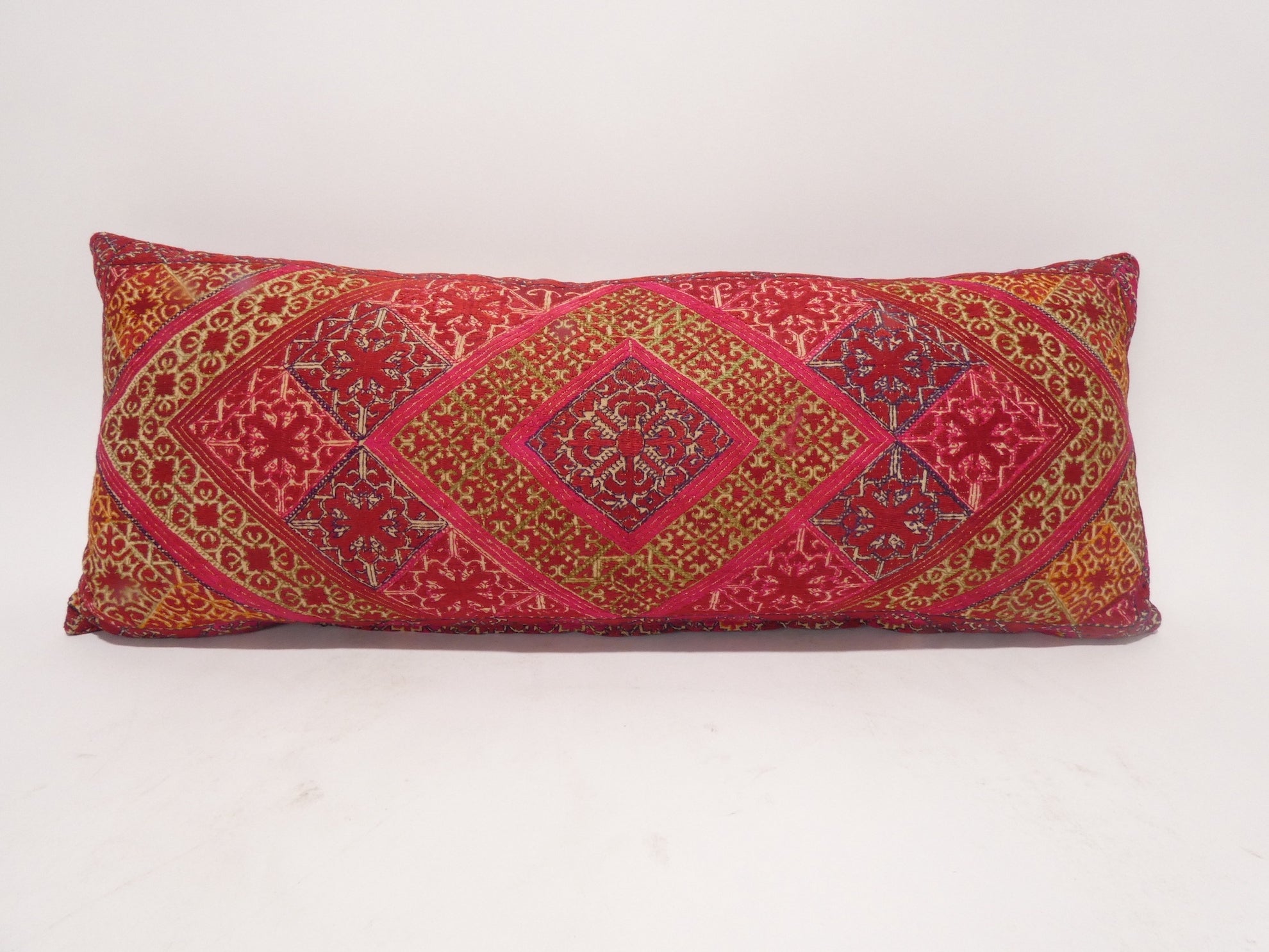 Rare 19th Century Embroidery Textile Pillow