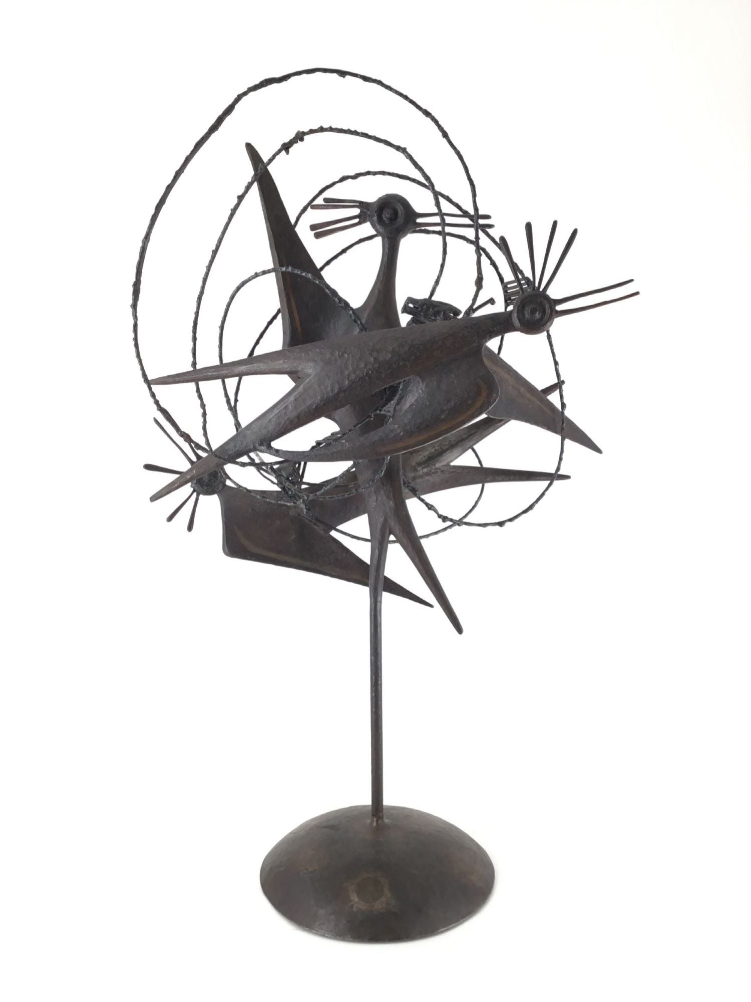 Mid Century French Iron "Birds" Sculpture