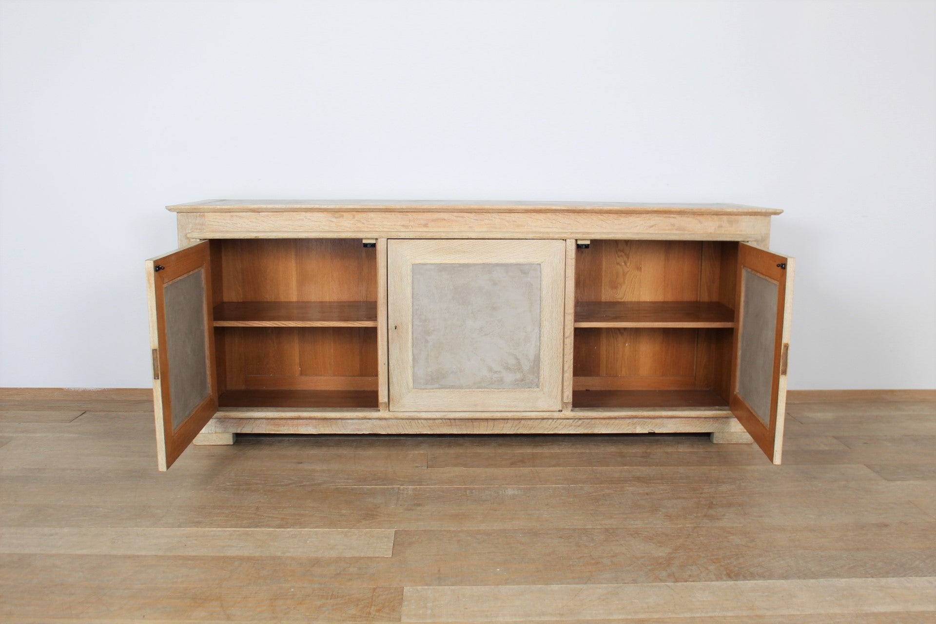 19th Century Oak Sideboard Cement Top and Doors