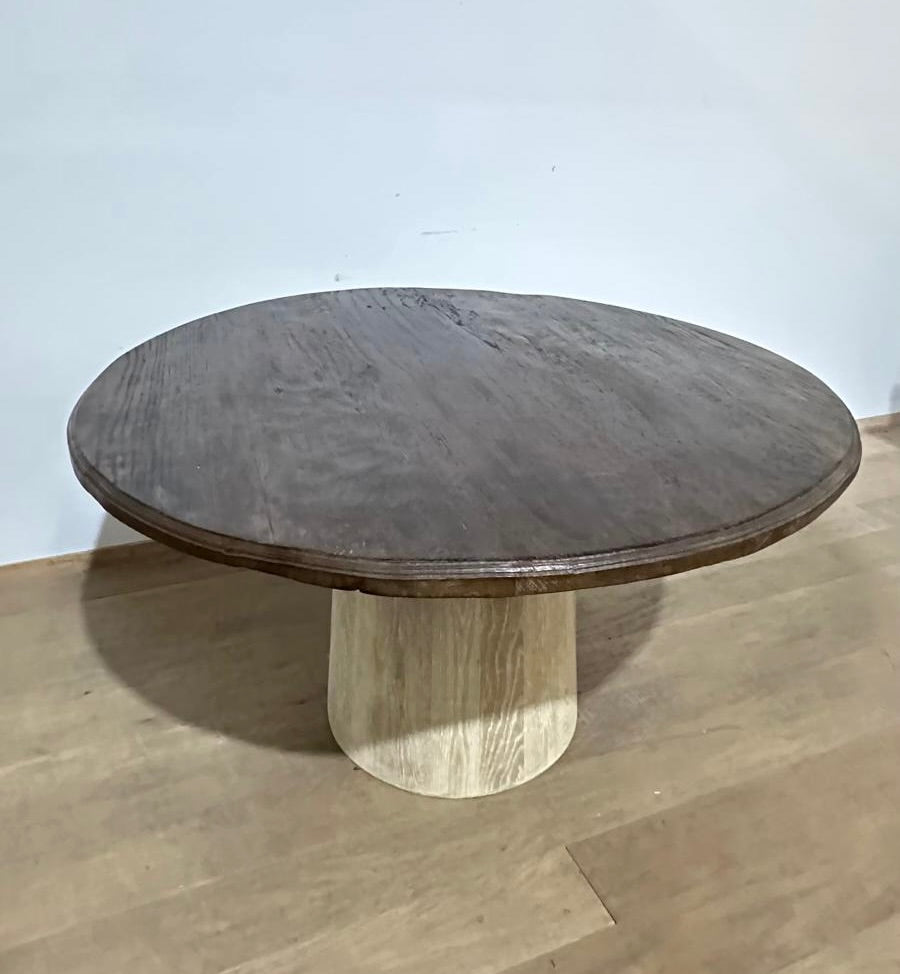 Limited Edition Round 18th Century Walnut Top Dining Table