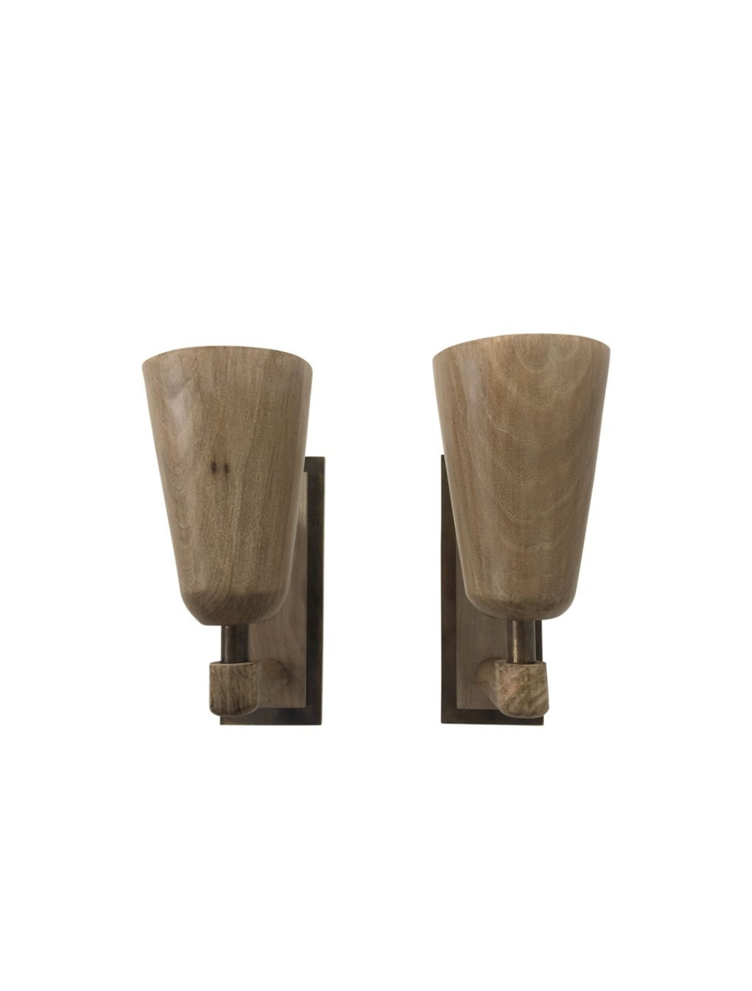 Lucca Studio Rowan Walnut and Bronze Sconces