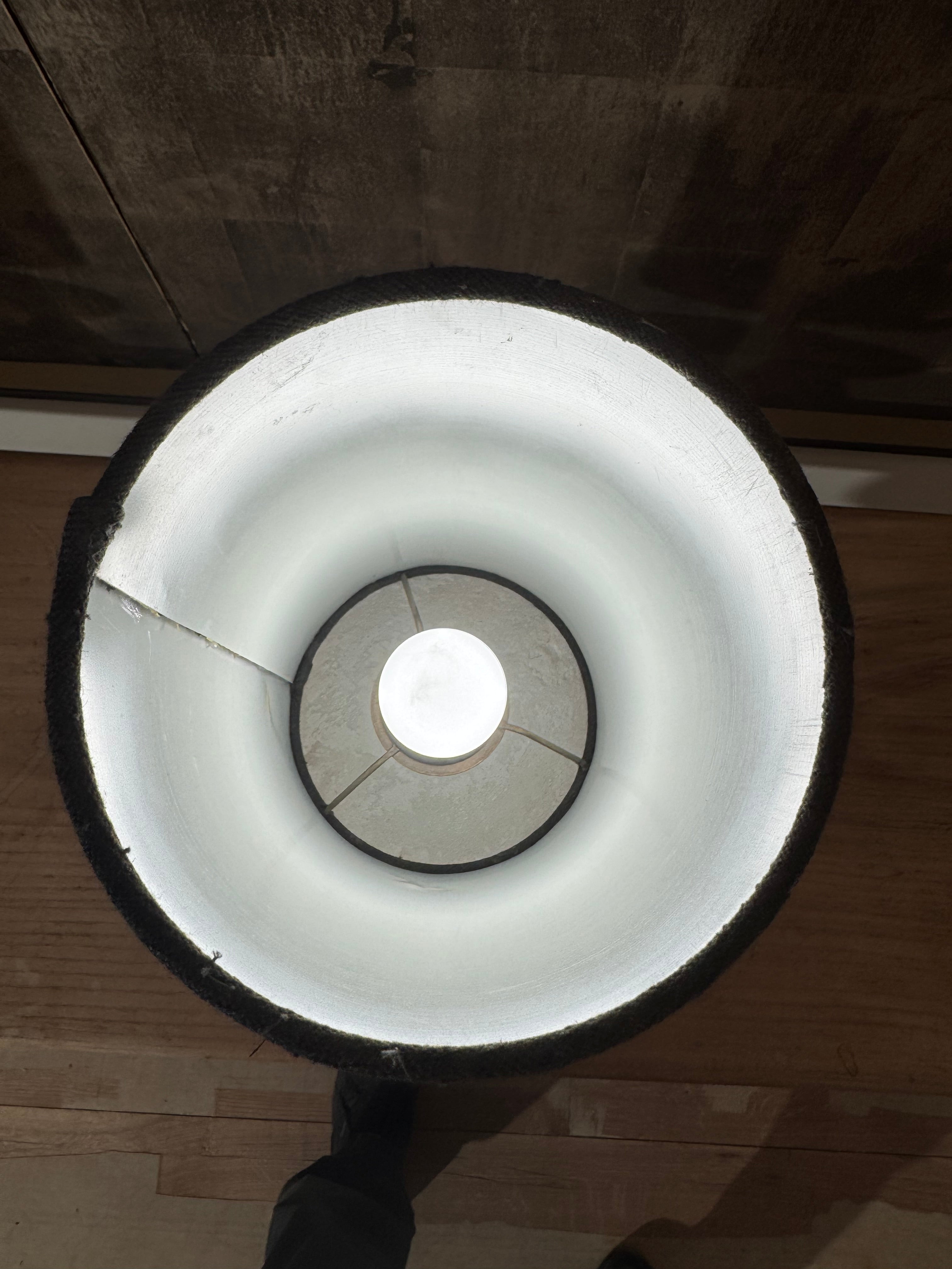 Pair Vintage French 1950's Wood & Plaster Lanps