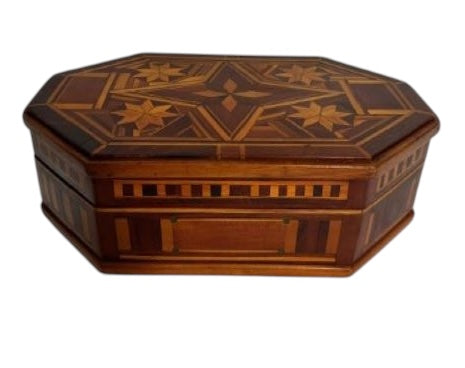 American 19th Century Inlaid Hardwood Box