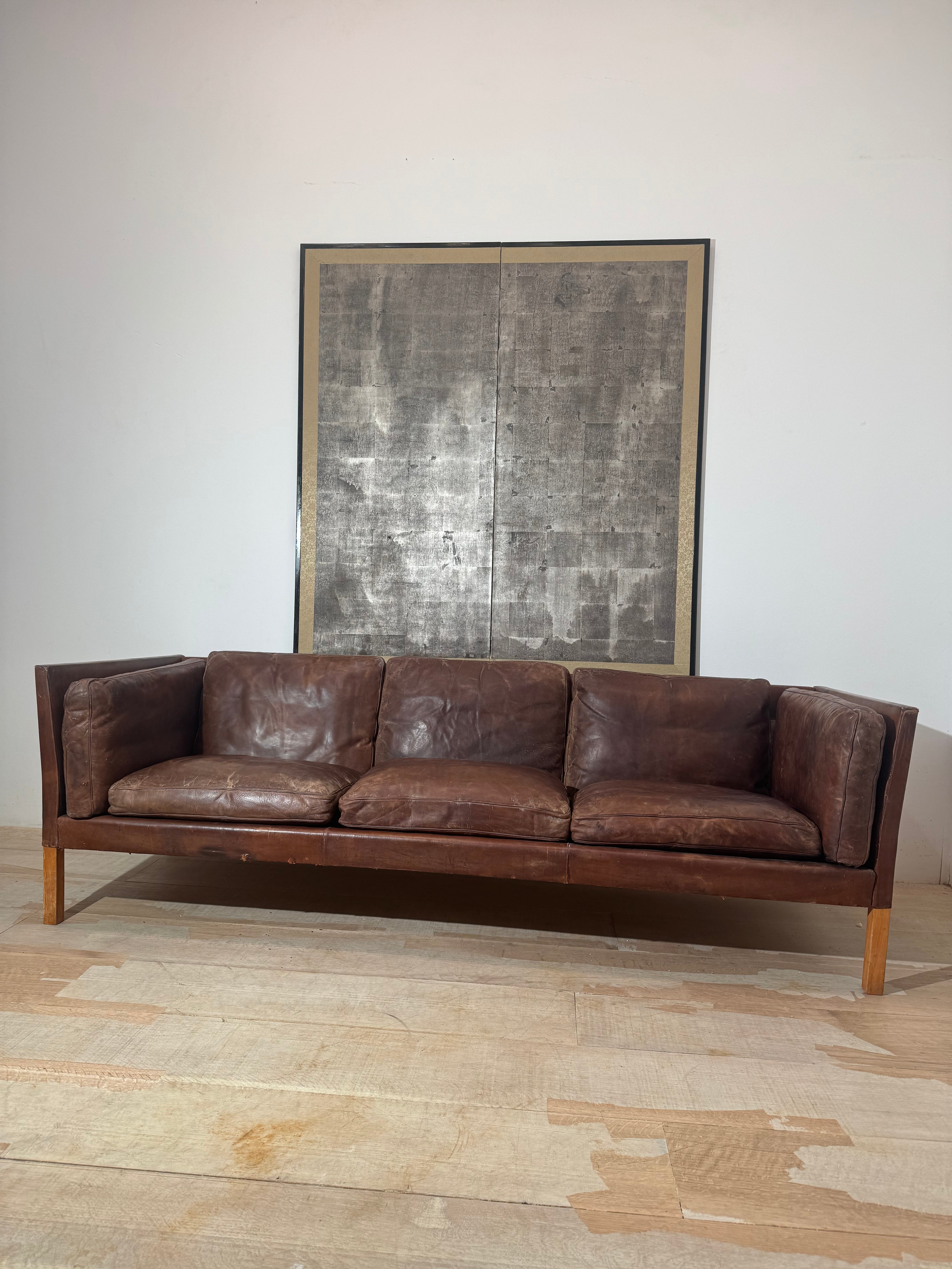 Orignal Fabulous Chocolate Brown Leather Sofa