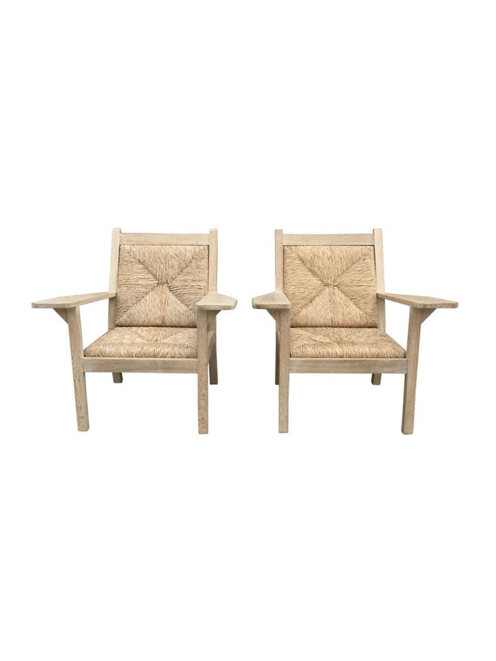 Pair of Lucca Studio Warren Arm Chairs