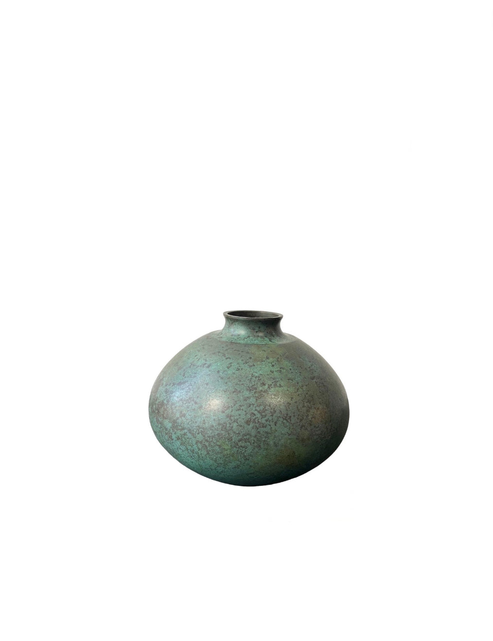 Vintage Japanese Bulbous Bronze Vase