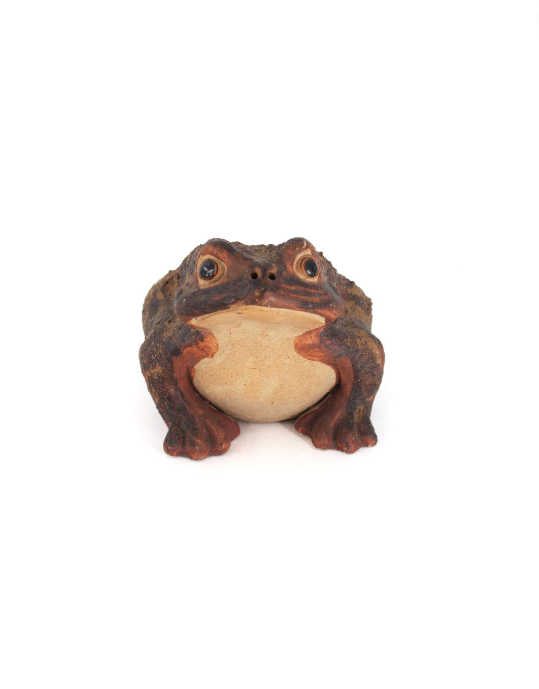 Antique Japanese Shigaraki-ware Frog Figurine