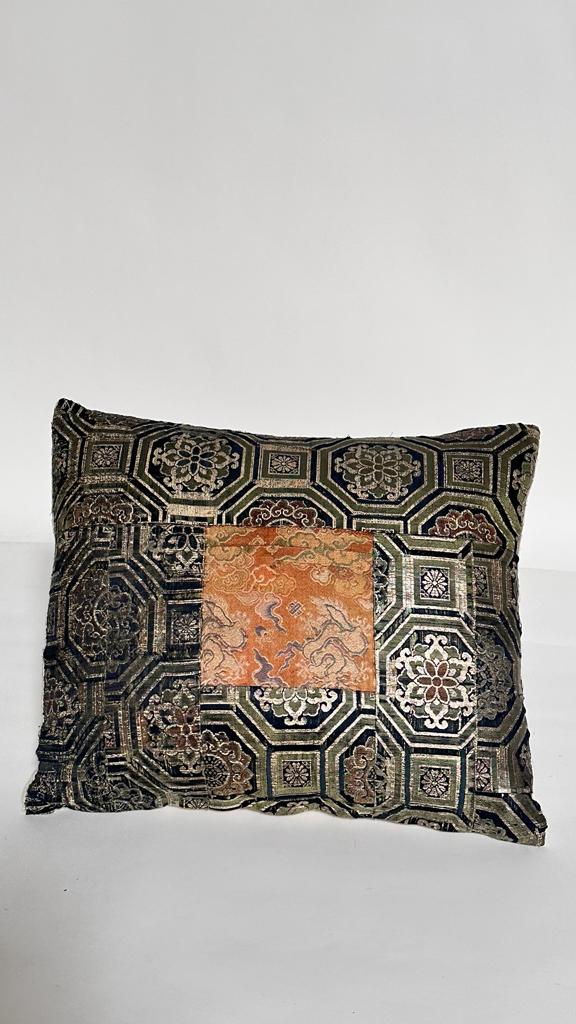 Antique Japanese "Kesa" Textile Pillow