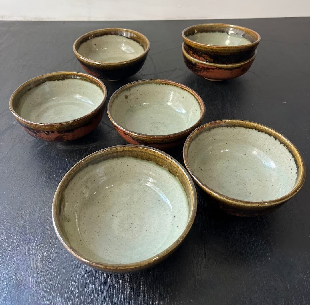 Set of (7) Handmade Studio Pottery Bowls