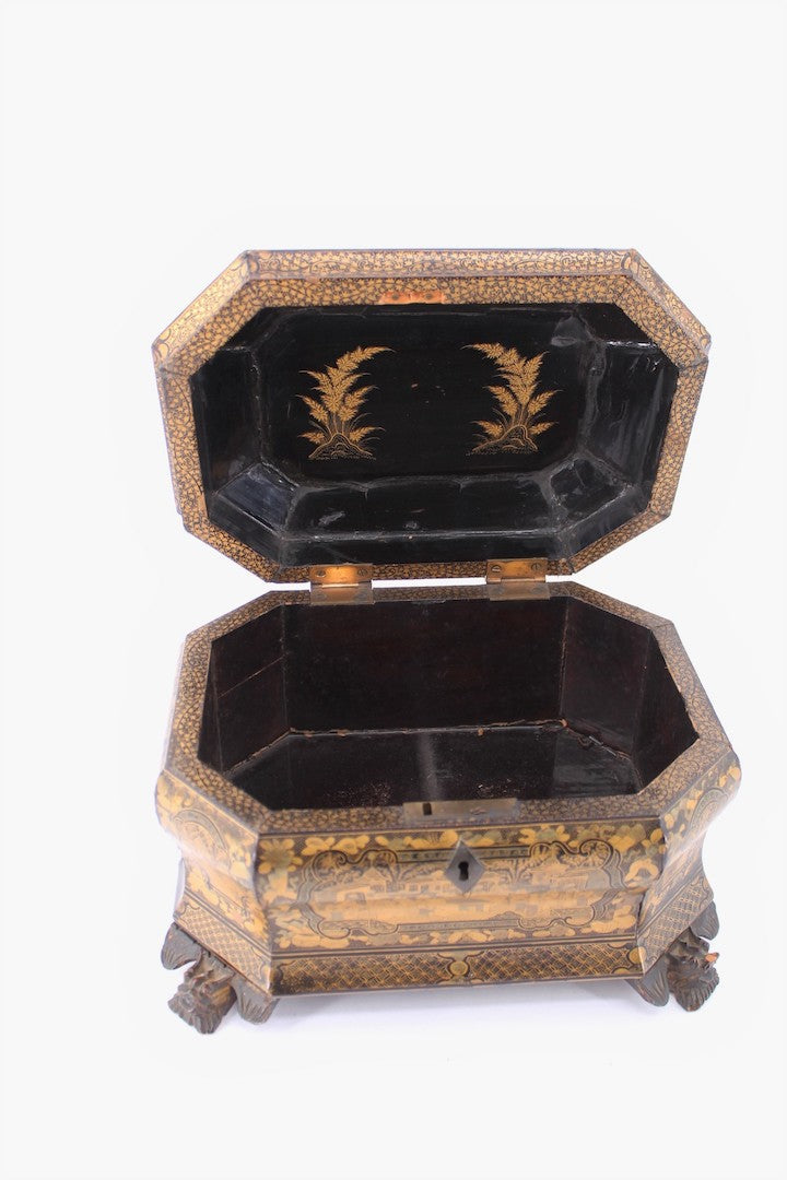 Antique Chinese Black Lacquer Box