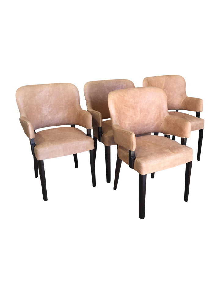 Set of (4) Lucca Studio Leather Melvin Chairs