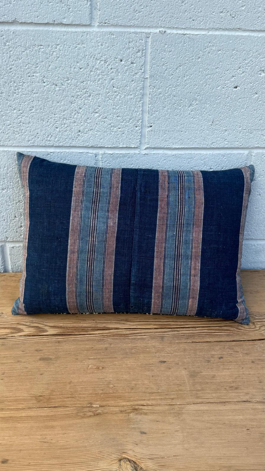 Vintage Japanese Indigo Textile Pillow