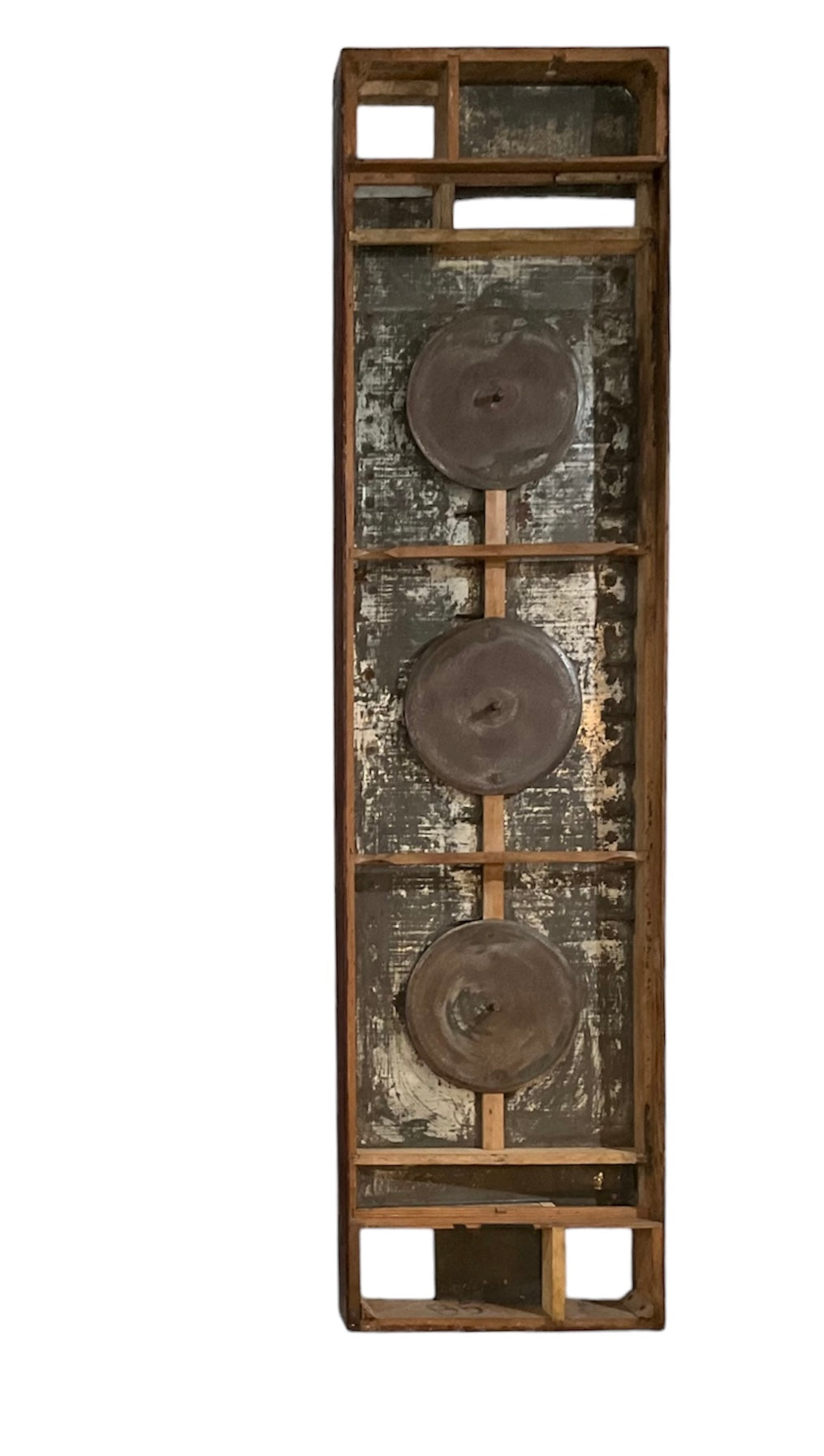 Belgian Modernist Wood and Iron  Panel