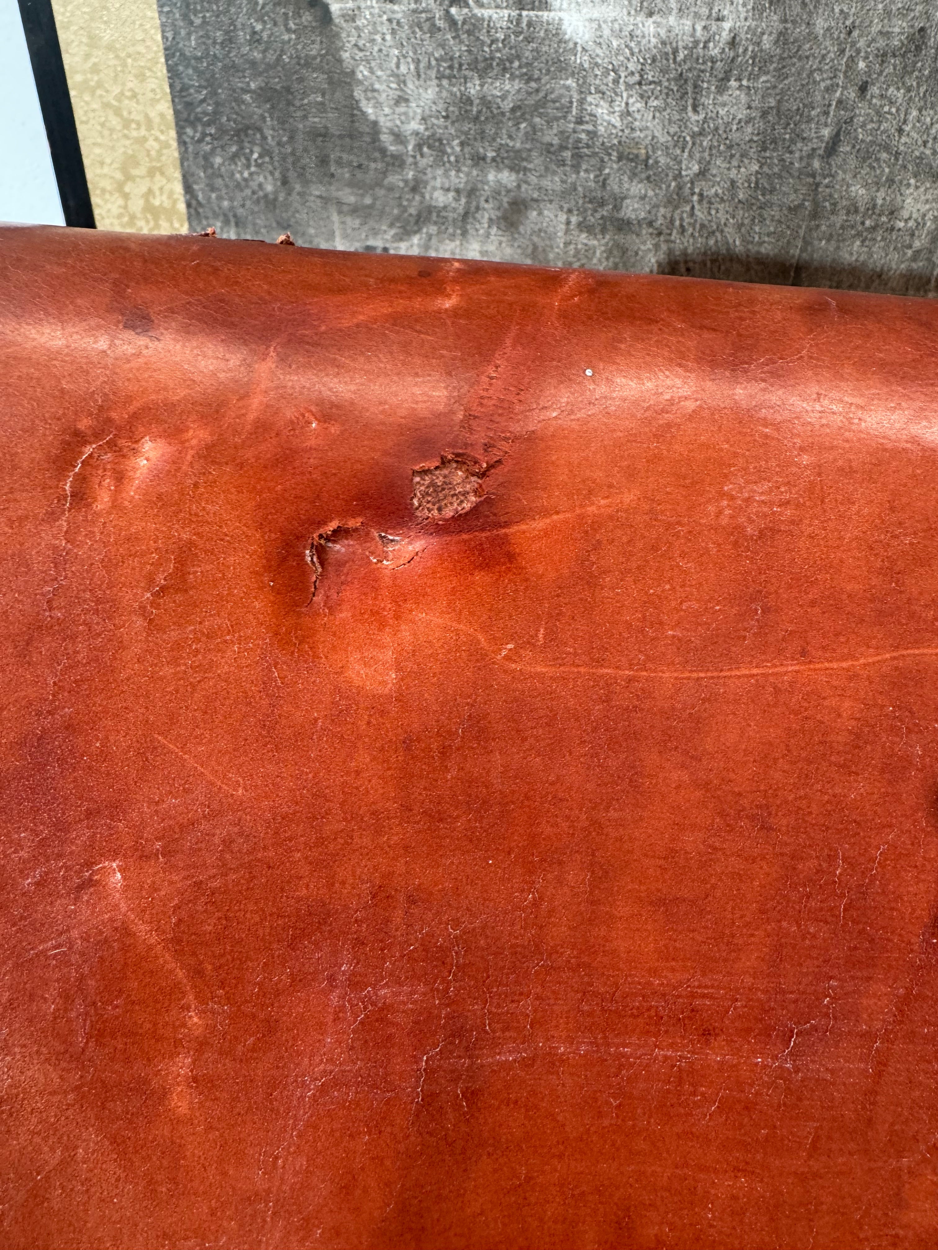 Original Vintage Arne Vodder Danish Leather Chair in Scruffy Condition