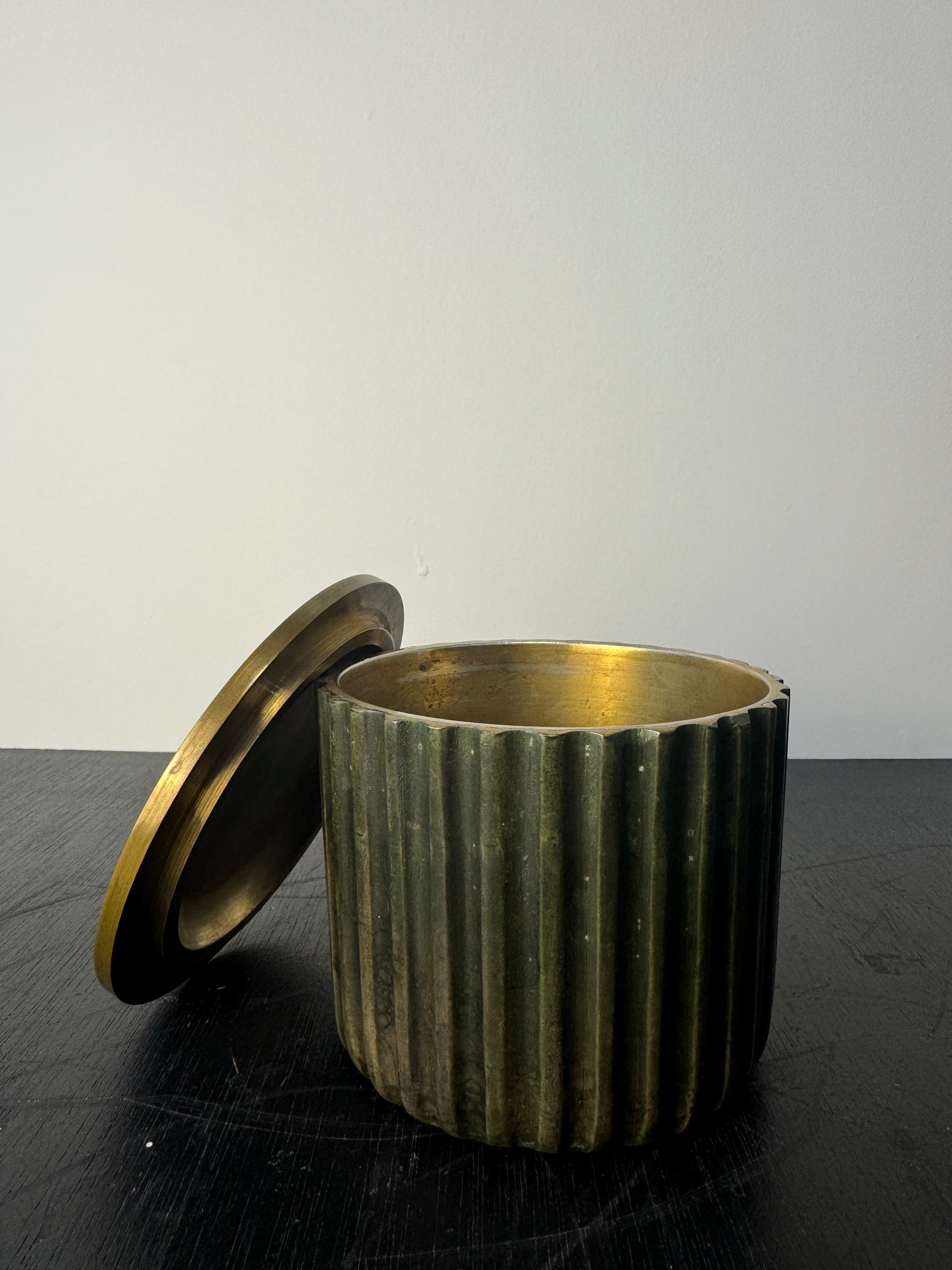 Danish 1930's Bronze Lidded Container