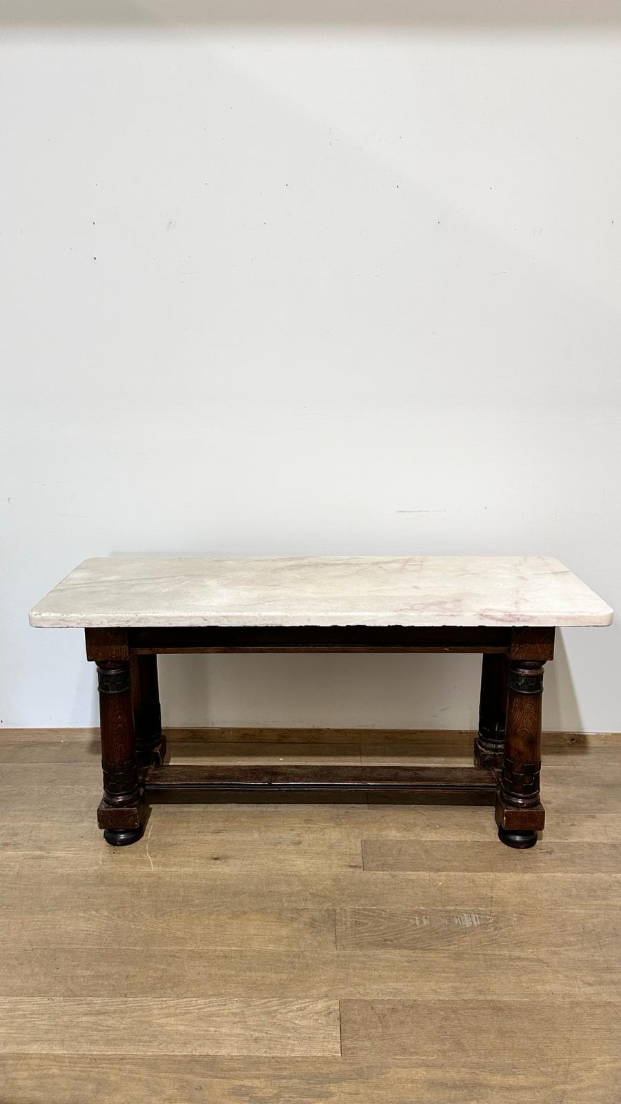 French 19th Century Console with Original Marble Top